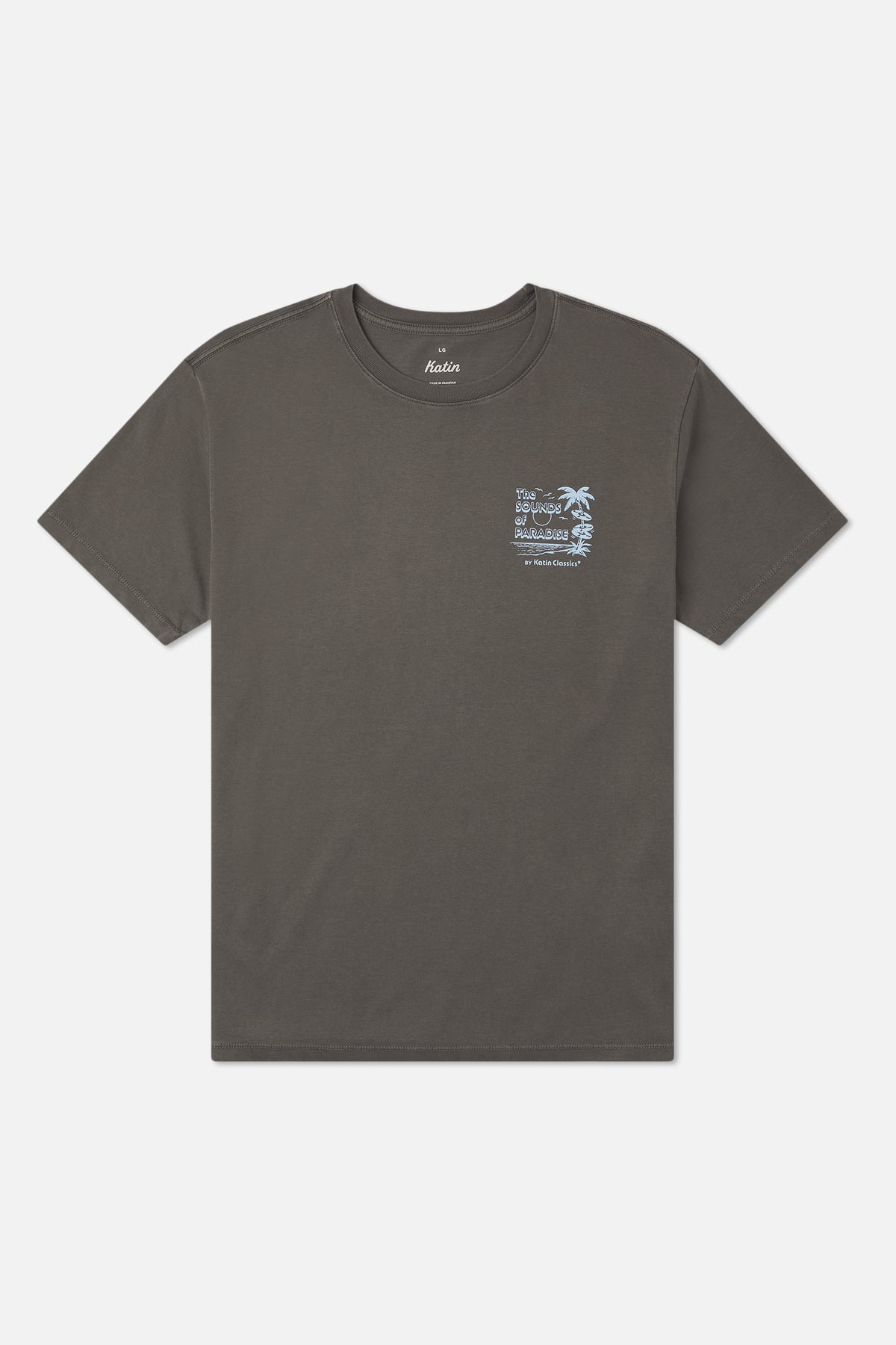Katin Sonics Tee in Lead Vintage Wash - front view