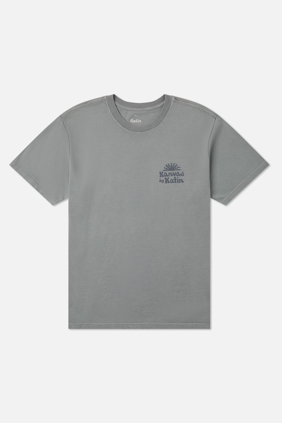 Katin Topanga Tee in Graphite Vintage Wash - front view