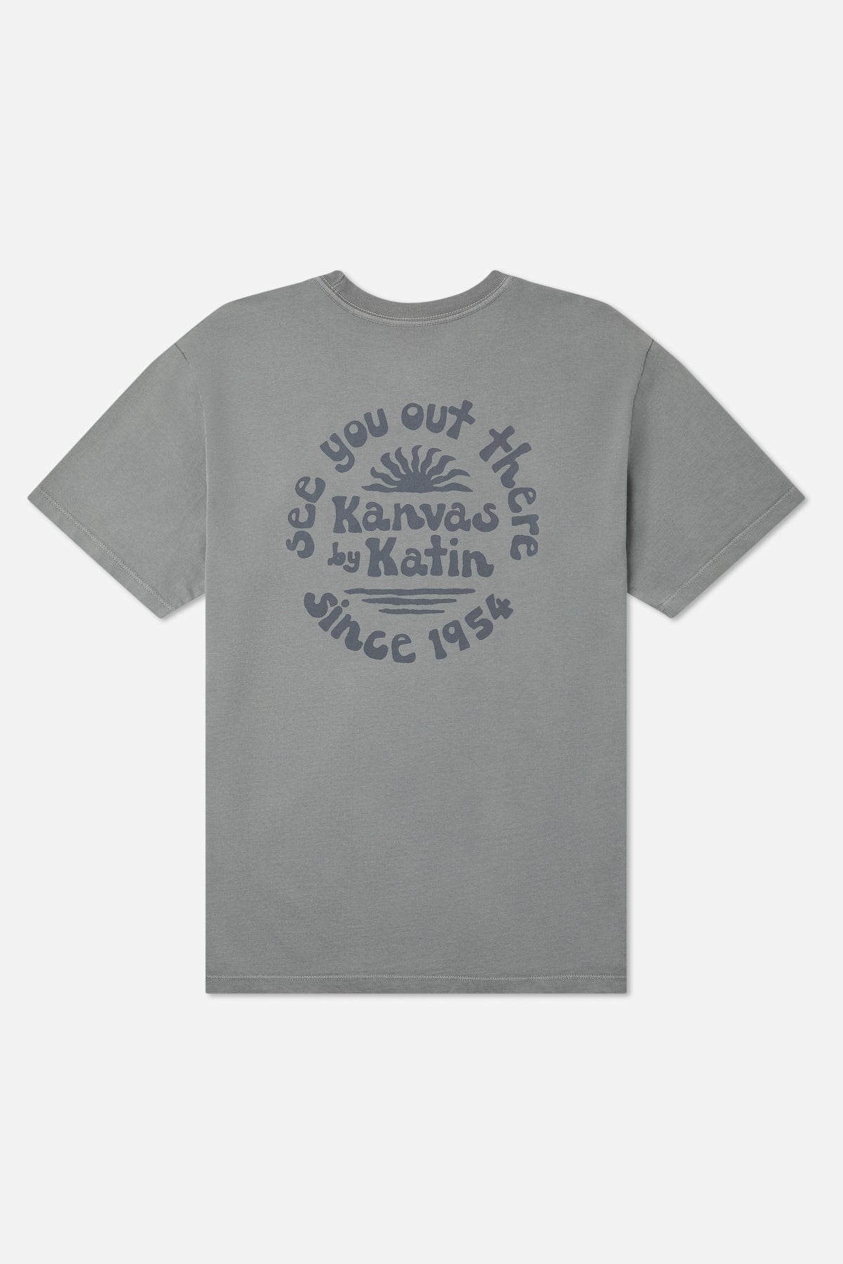 Katin Topanga Tee in Graphite Vintage Wash - back view