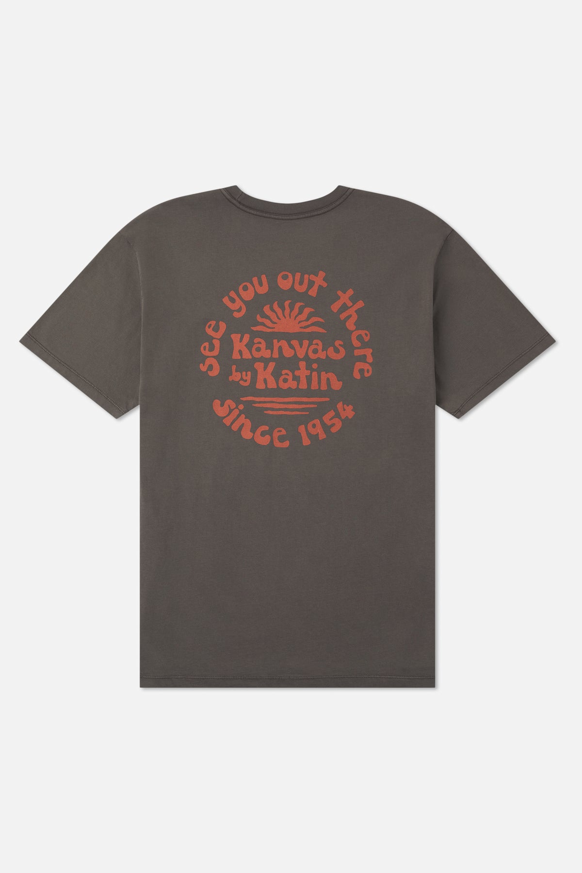 Katin Topanga Tee in Lead Vintage Wash - back view