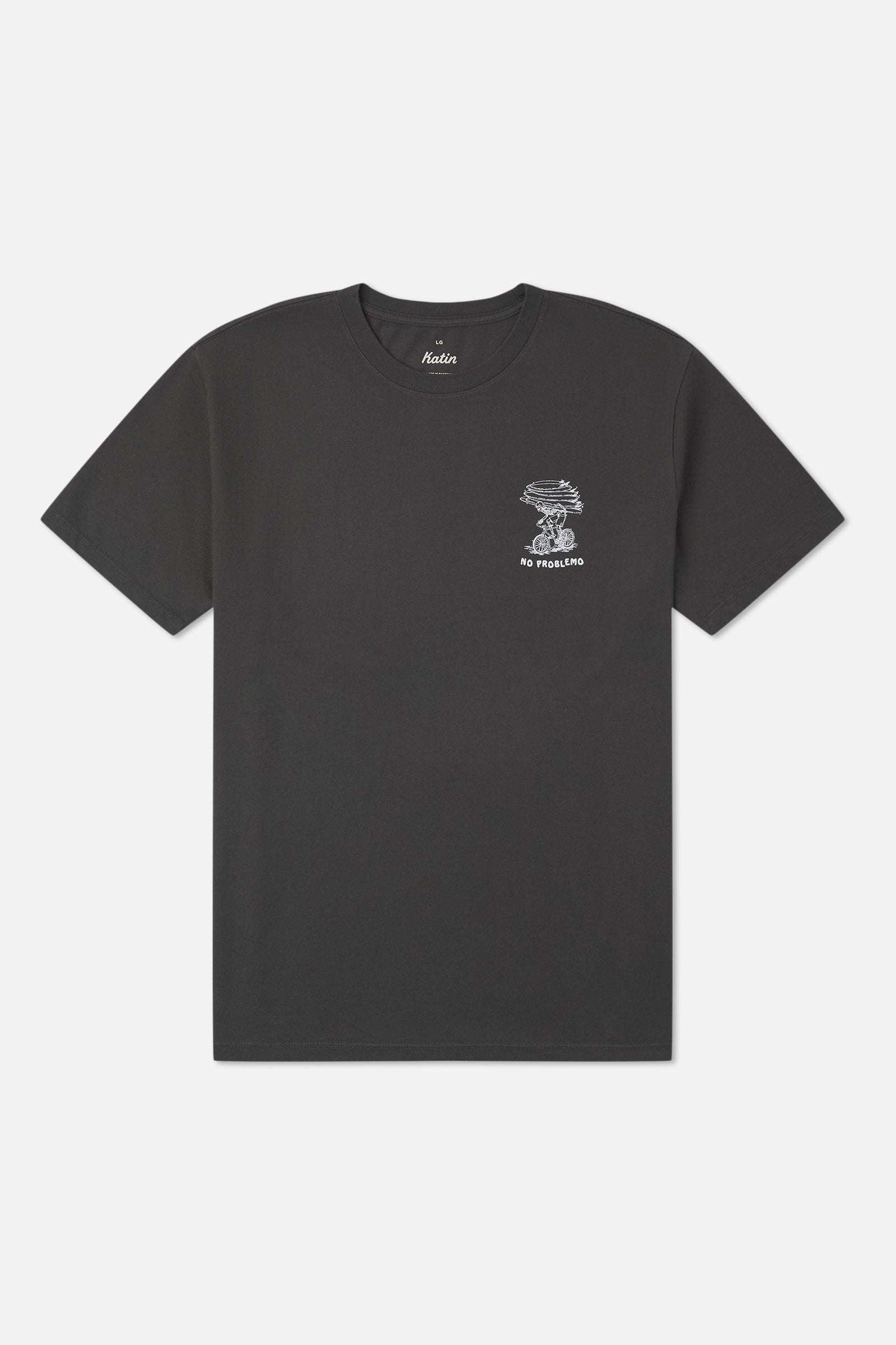 Katin Trek Tee in Black Wash - front view
