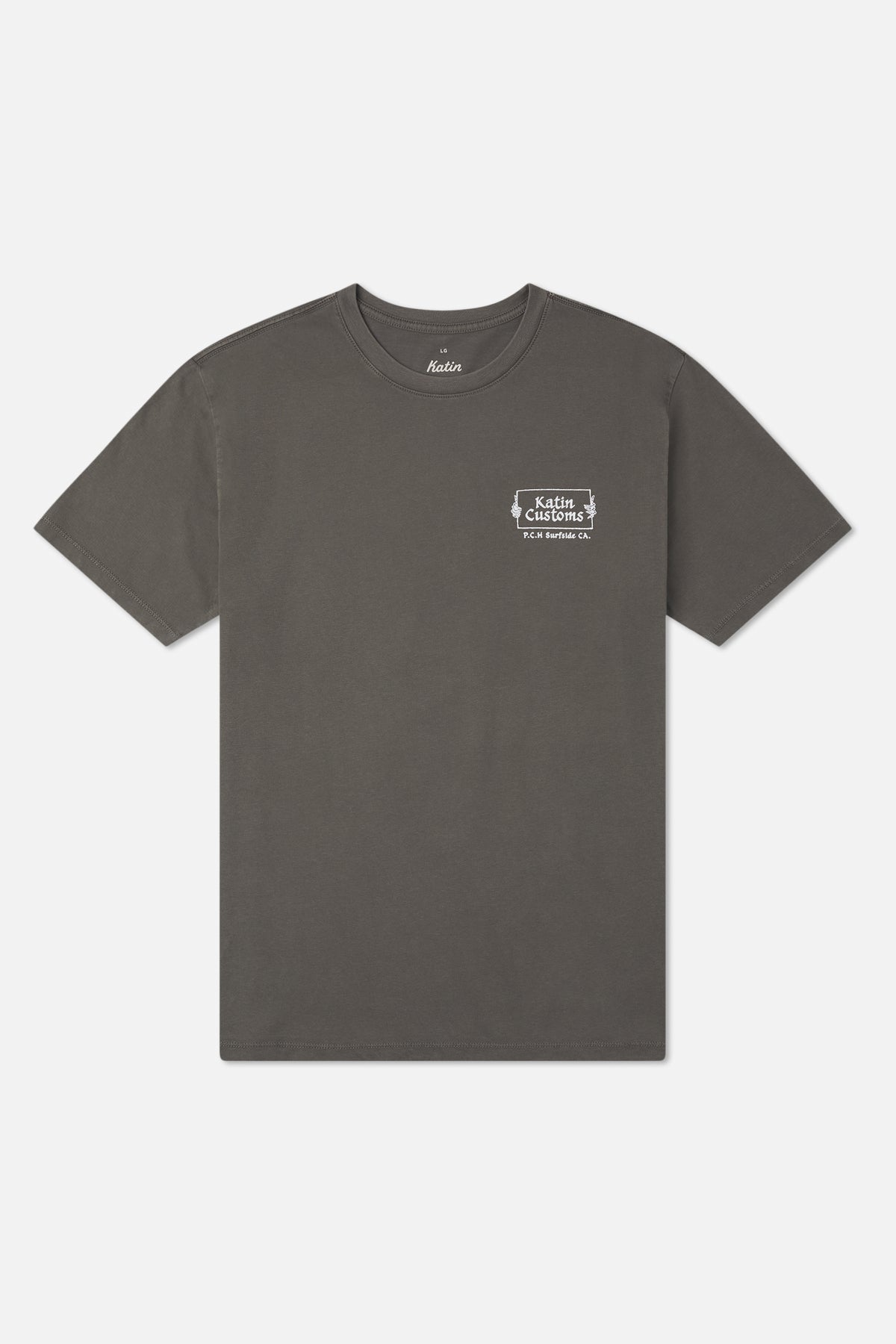 Katin Void Tee in Lead Vintage Wash - front view