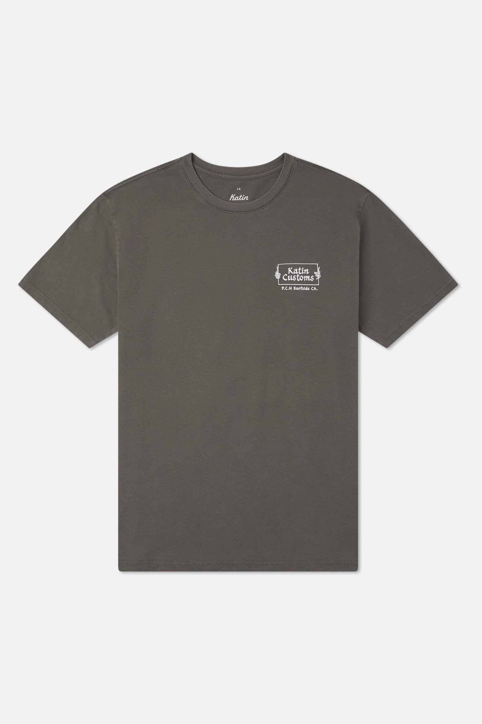 Katin Void Tee in Lead Vintage Wash - front view