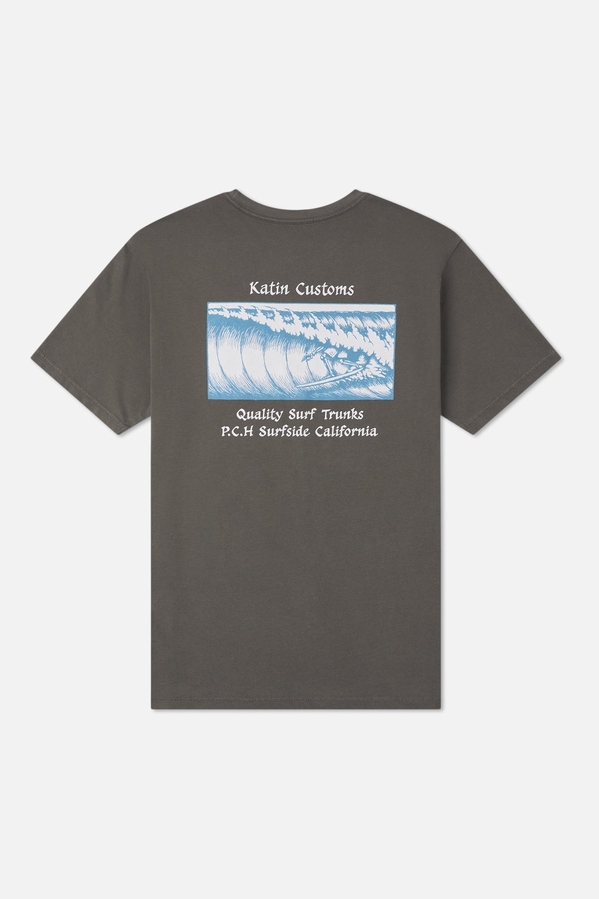 Katin Void Tee in Lead Vintage Wash - back view