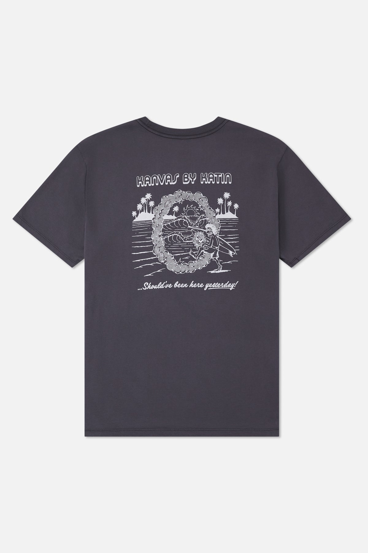 Katin Yesterday Tee in Polar Navy Vintage Wash - back view
