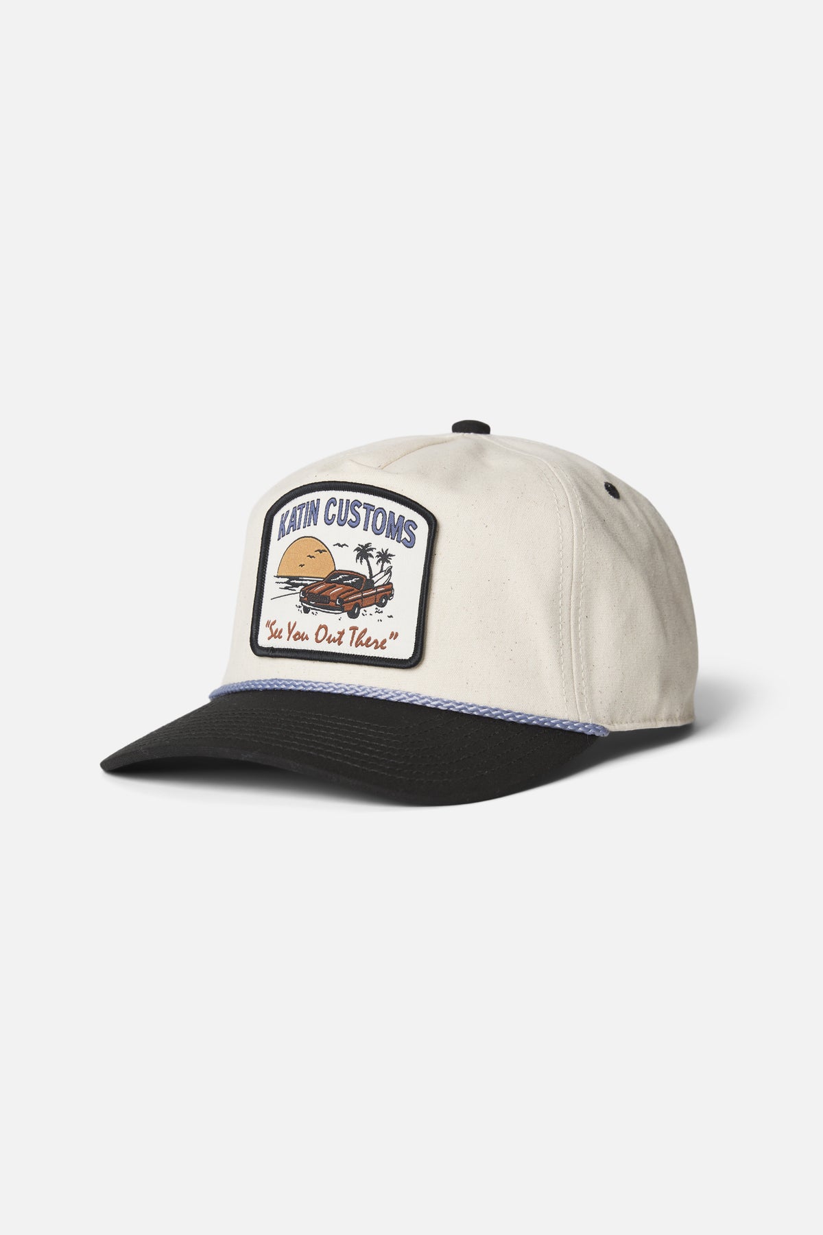 Katin Alamitos Hat in Vintage White/Black - front view