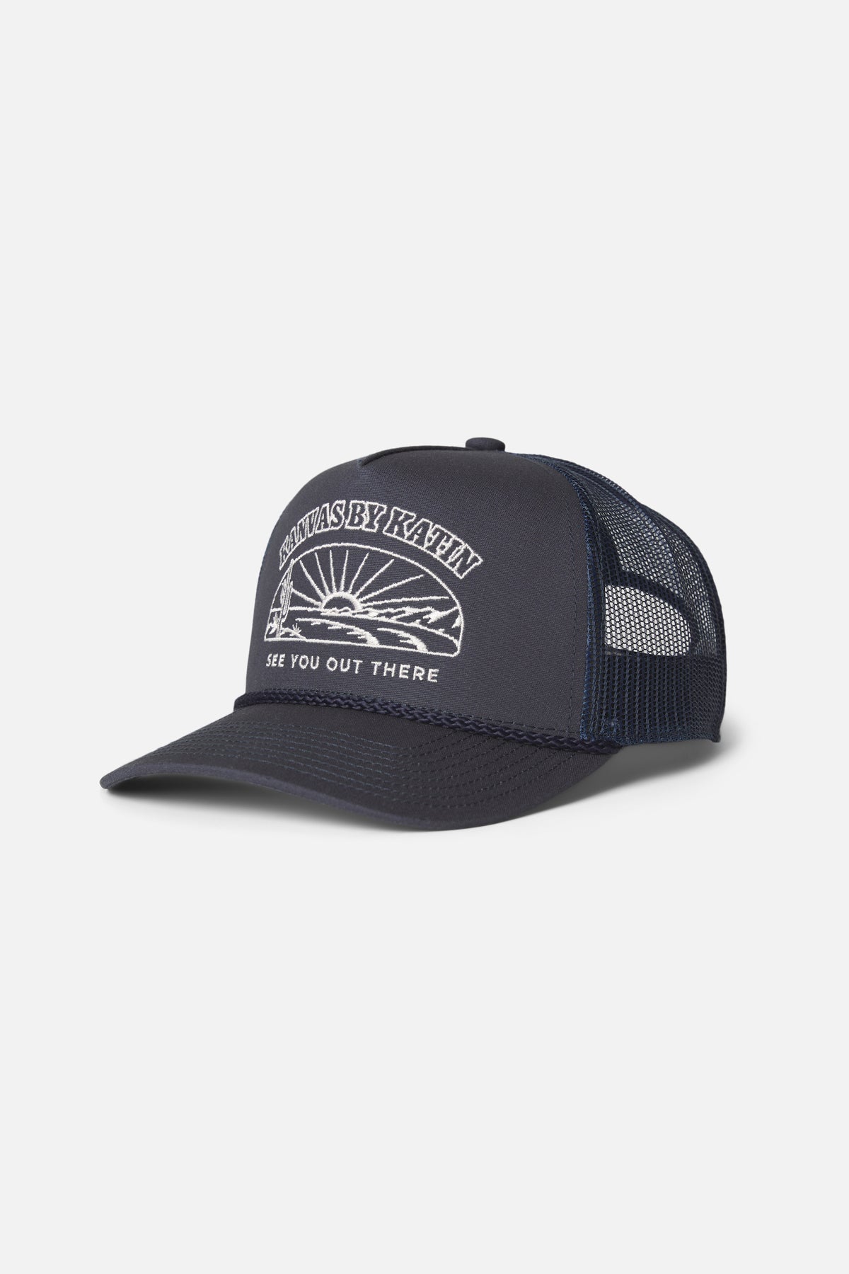 Katin Clint Trucker Hat in Washed Blue - front view