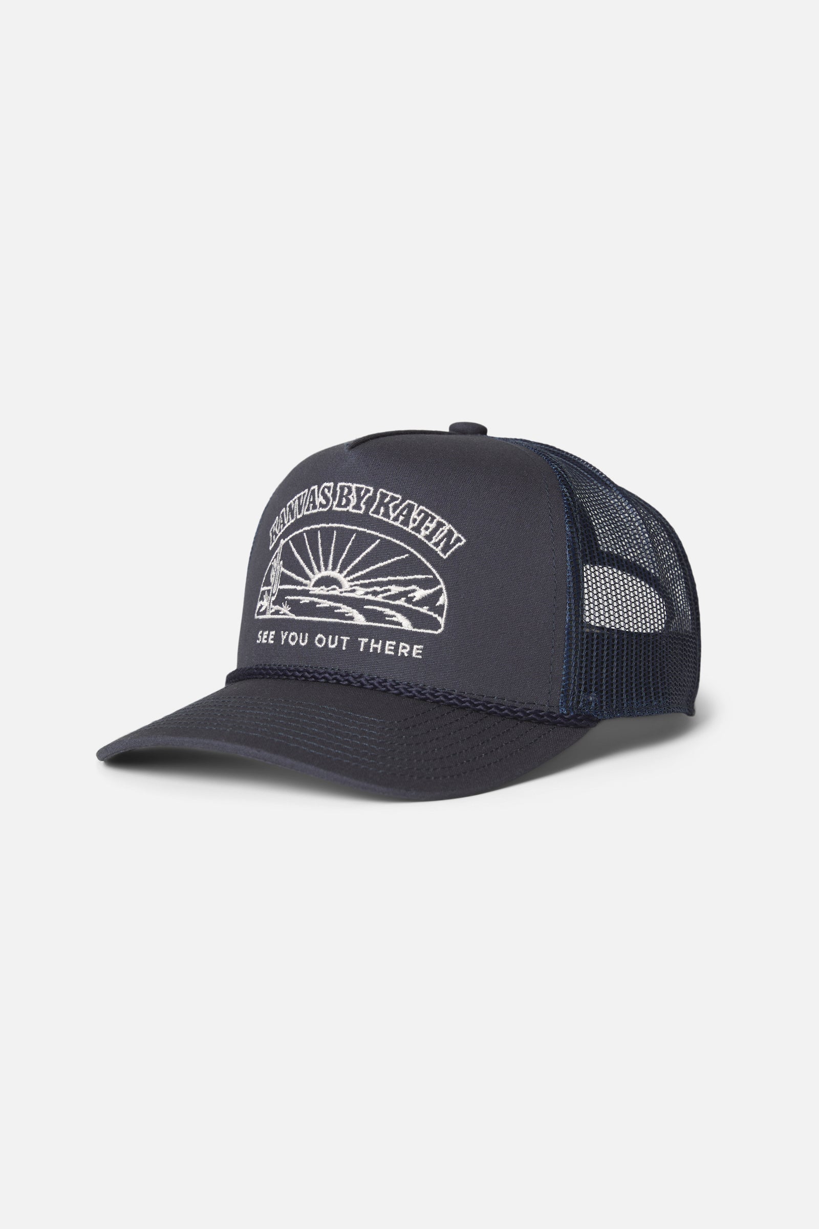 Katin Clint Trucker Hat in Washed Blue - front view