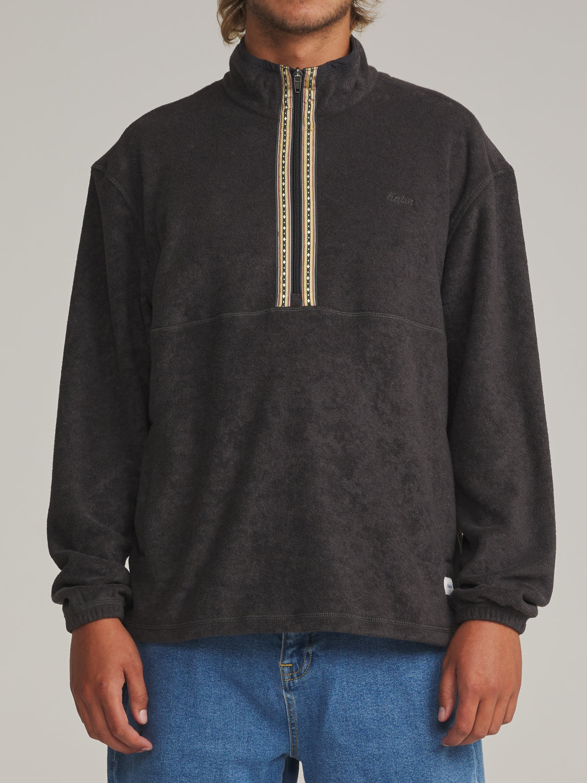 Katin Nelson Jacket in Black Wash - worn on model, front