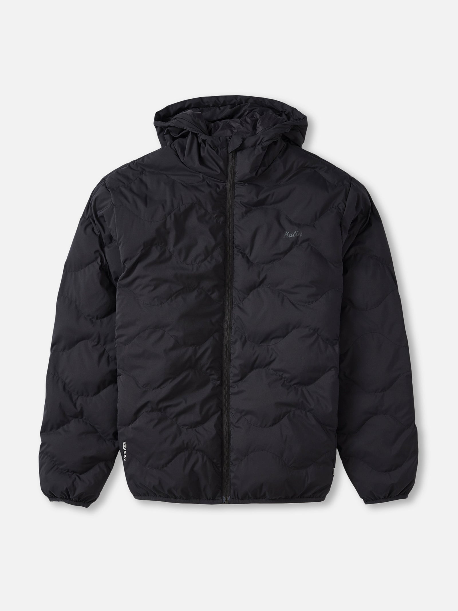 Katin Otg Henson Hooded Puffer in Black - front view