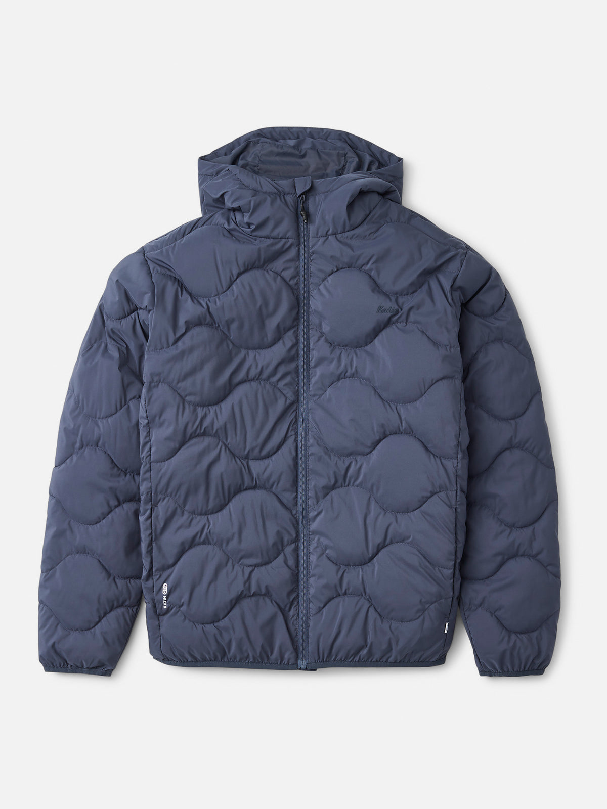 Katin Otg Henson Hooded Puffer in Washed Blue - front view