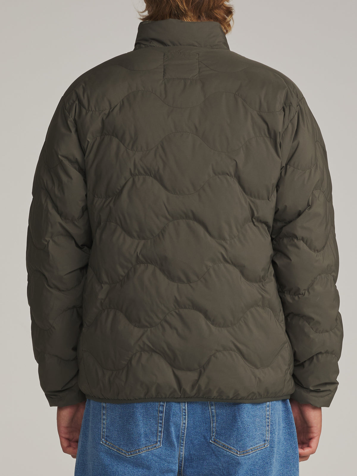 Katin Otg Ross Puffer in Lead - worn on model, back