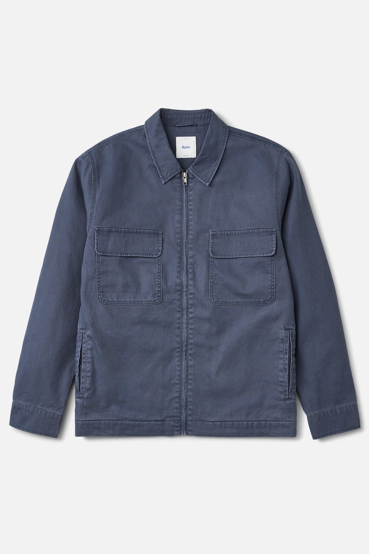 Katin Petrol Jacket in Washed Blue - front view