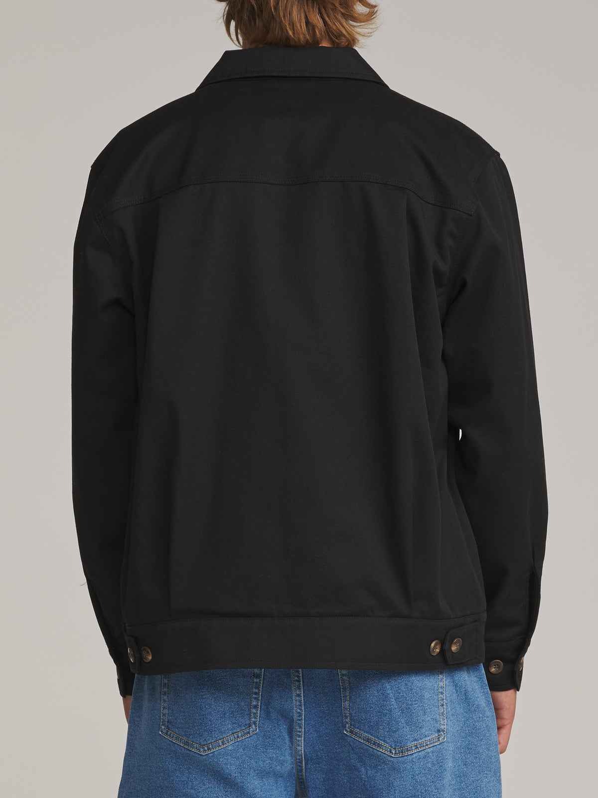 Katin Sam Jacket in Black - worn on model, back