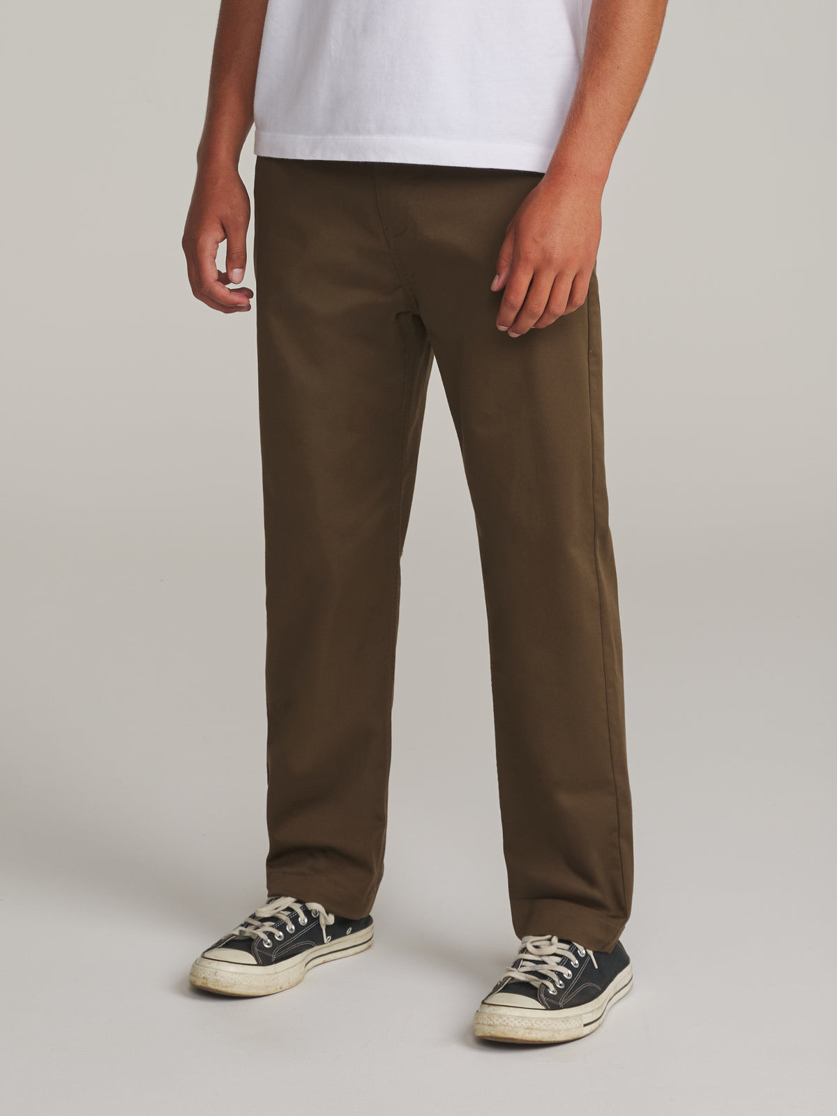 Katin Clark Pant in Brown - worn on model, side