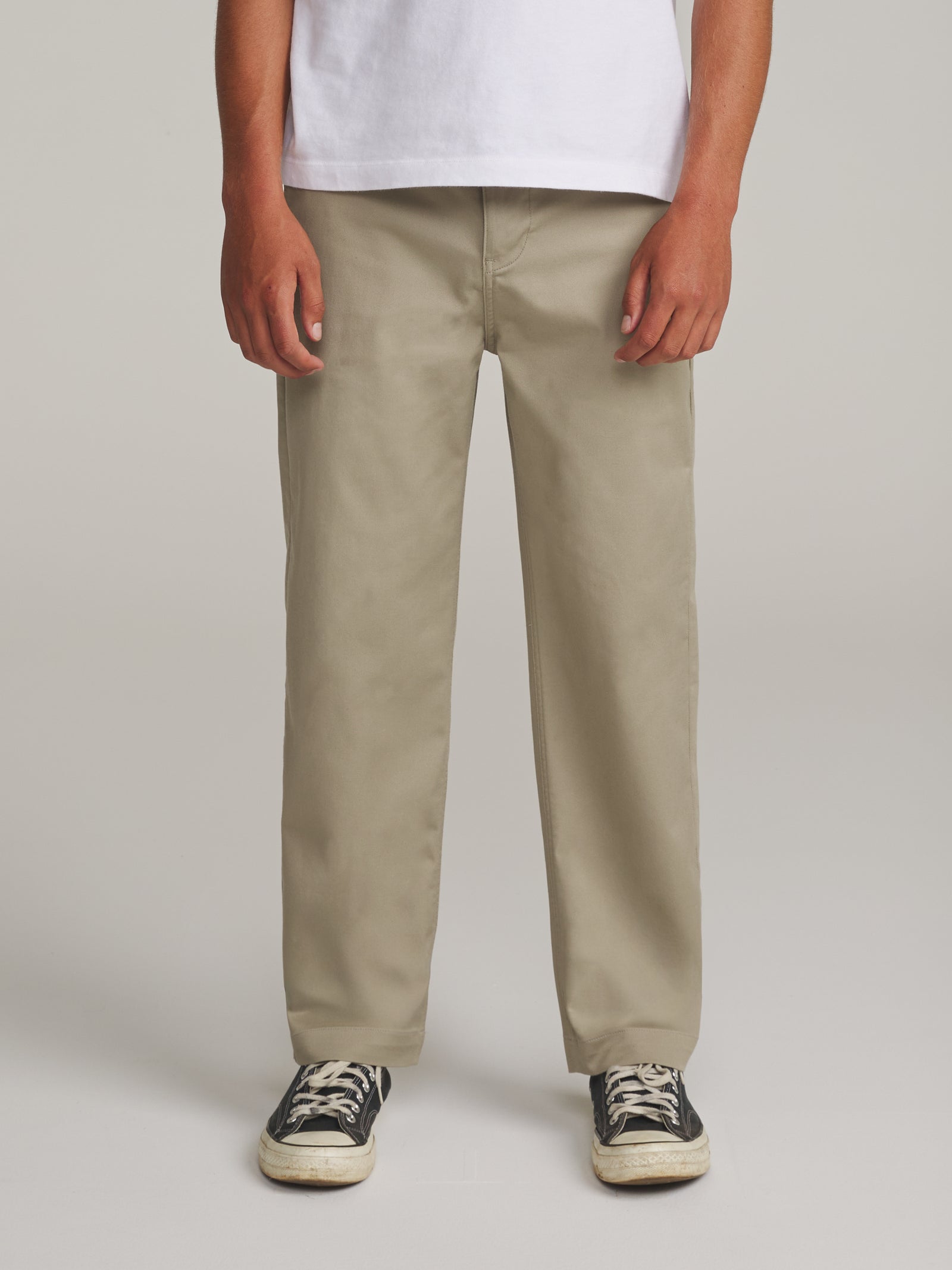 Katin Clark Pant in Khaki - worn on model, front