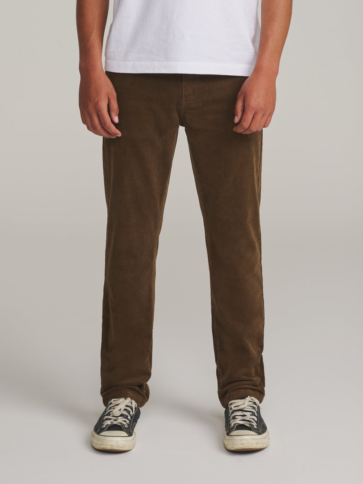 Katin Corey Corduroy Pant in Brown - worn on model, front