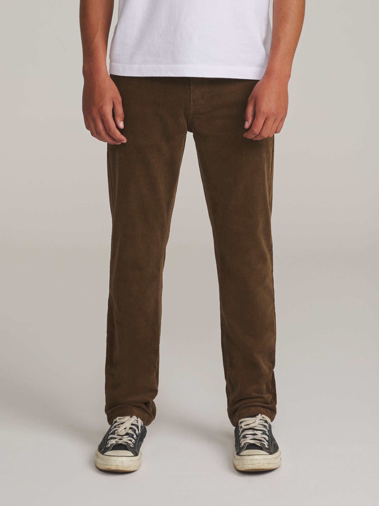Katin Corey Corduroy Pant in Brown - worn on model, front