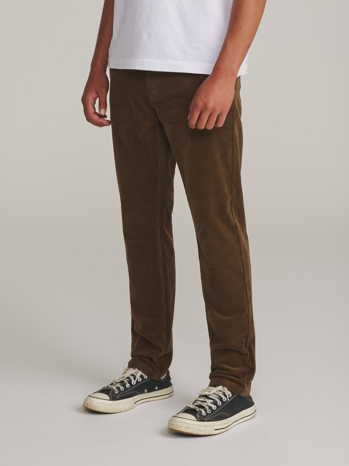 Katin Corey Corduroy Pant in Brown - worn on model, side