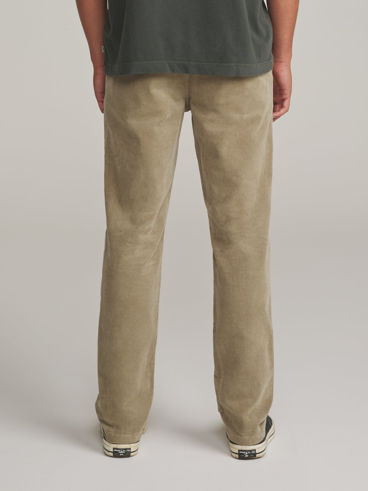 Katin Corey Corduroy Pant in Khaki - worn on model, back