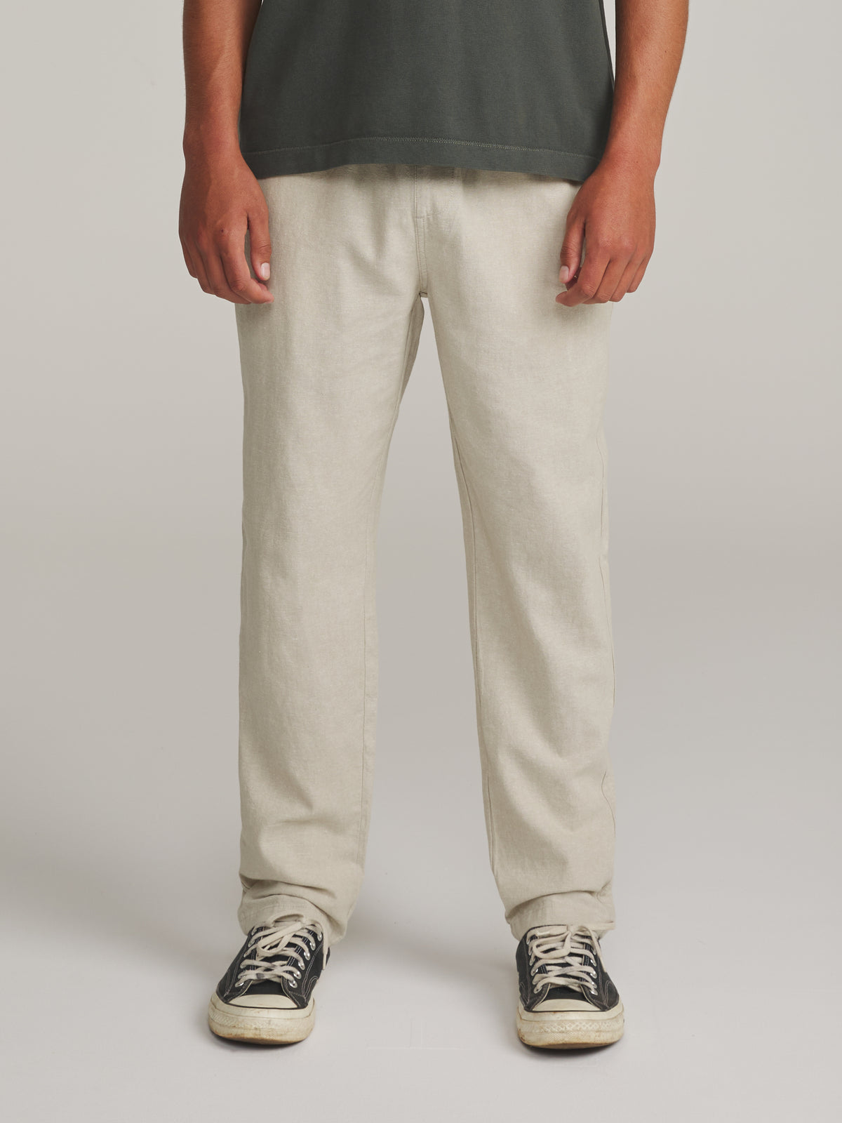 Katin Isaiah Local Pant in Light Gray - worn on model, front