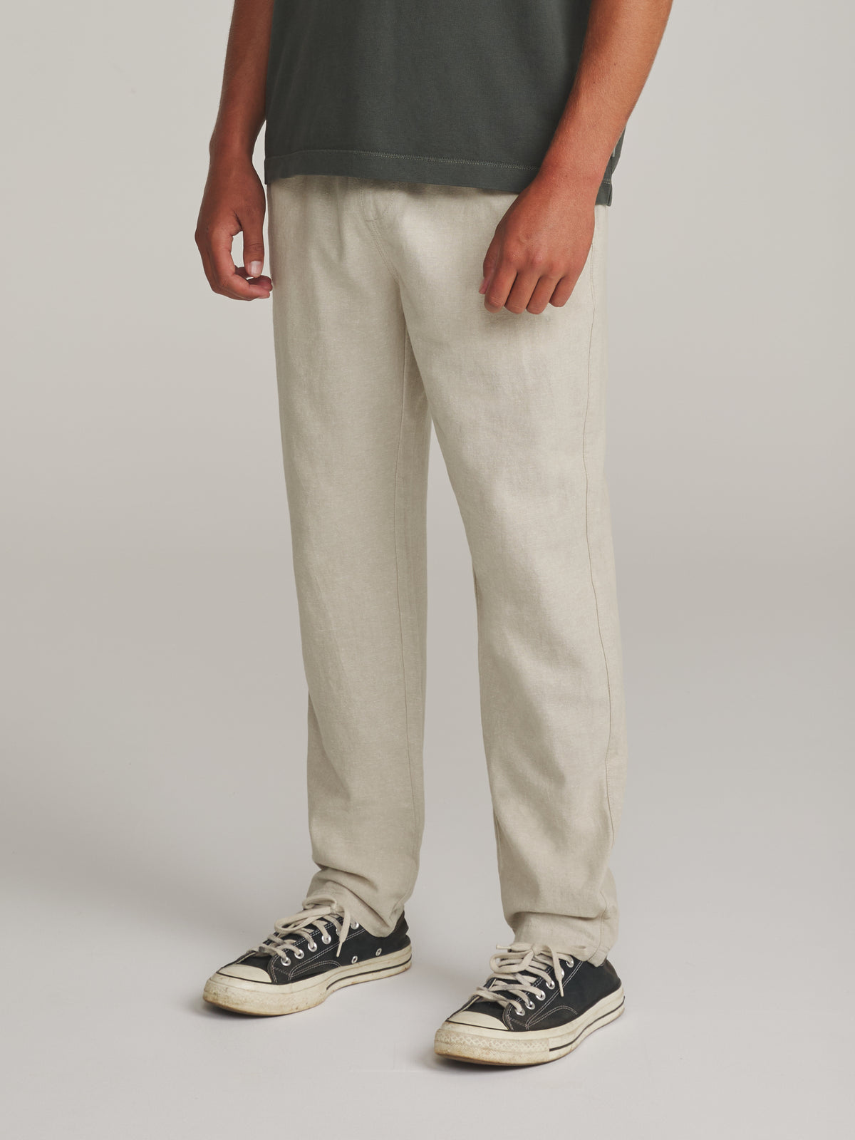 Katin Isaiah Local Pant in Light Gray - worn on model, side