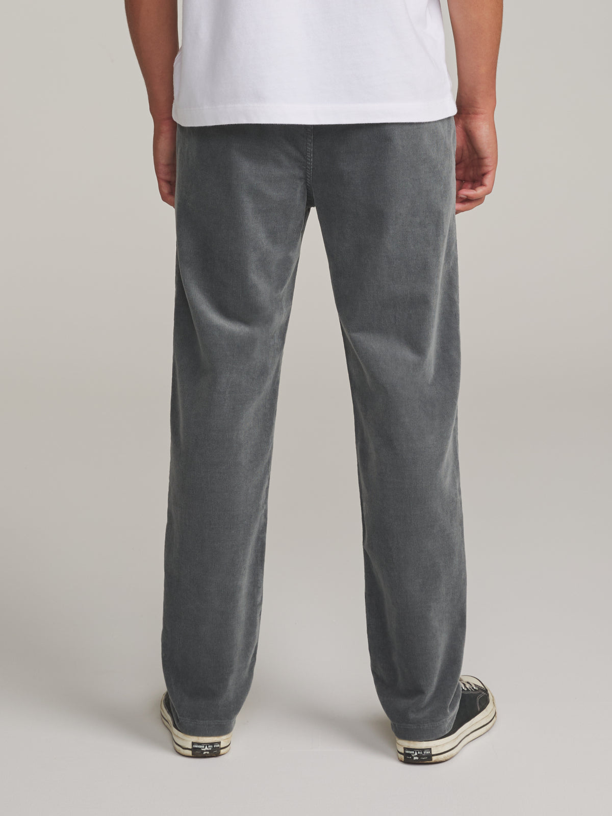 Katin Pipeline Corduroy Pant in Graphite - worn on model, back