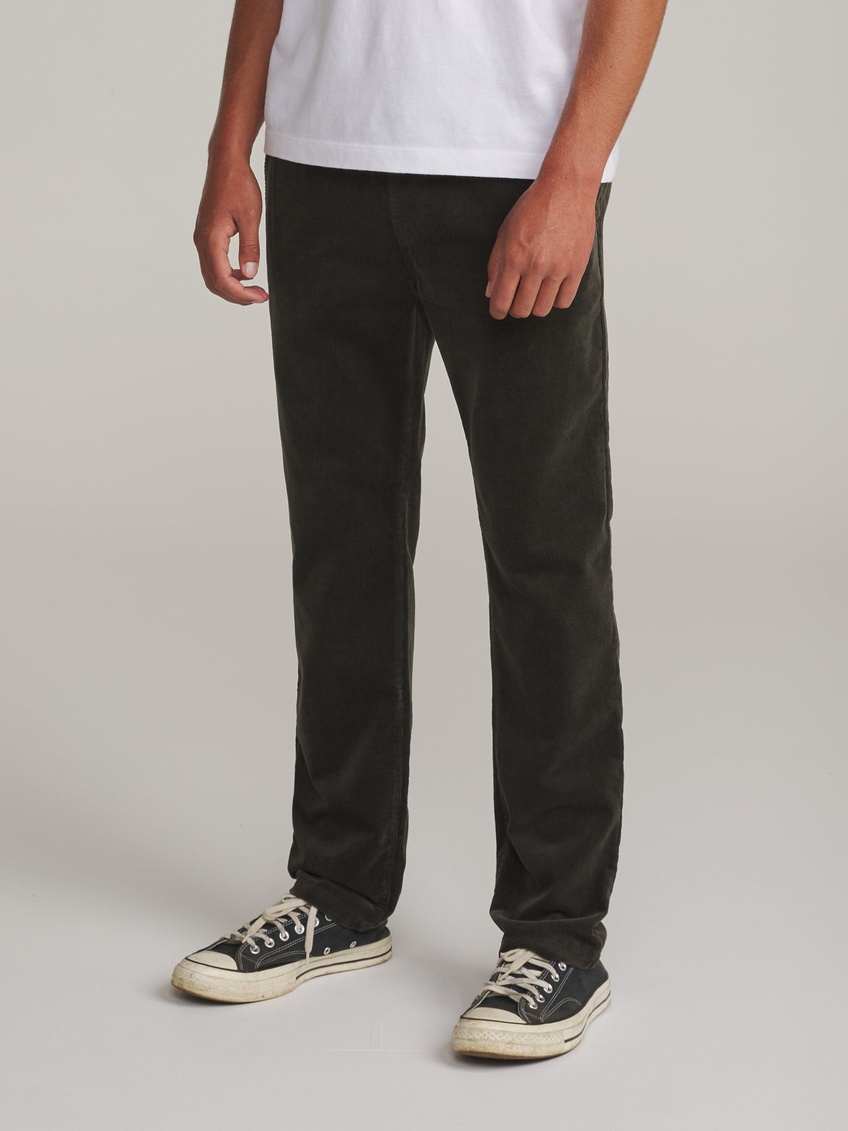 Katin Pipeline Corduroy Pant in Lead - worn on model, side
