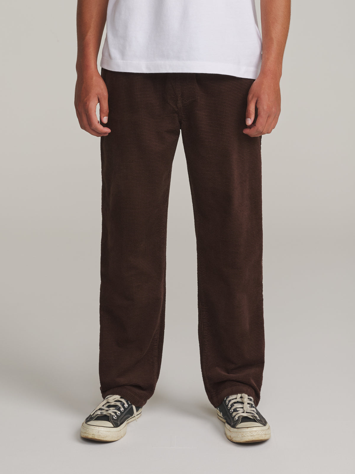 Katin Ward Pant in Brown - worn on model, front