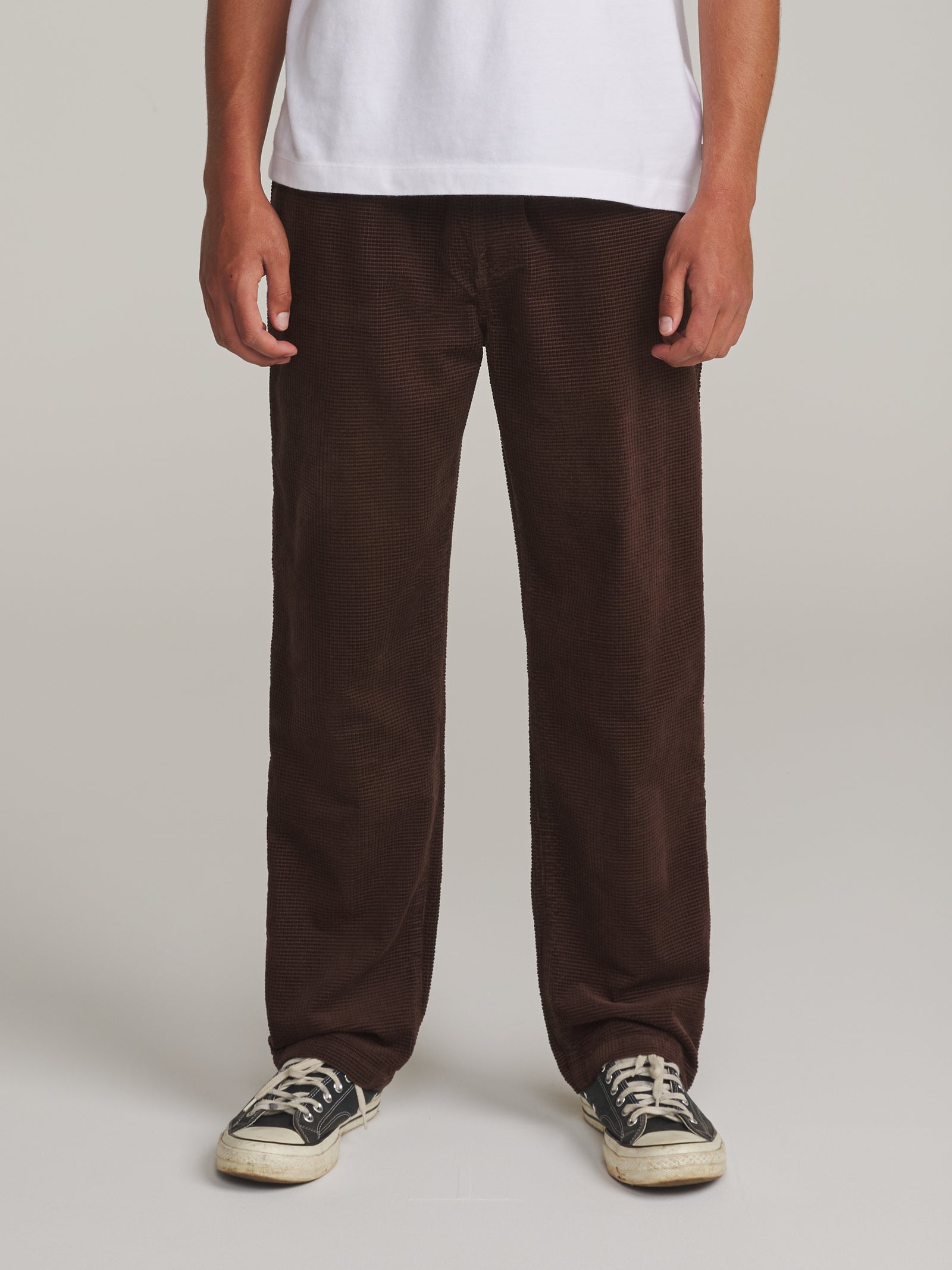 Katin Ward Pant in Brown - worn on model, front