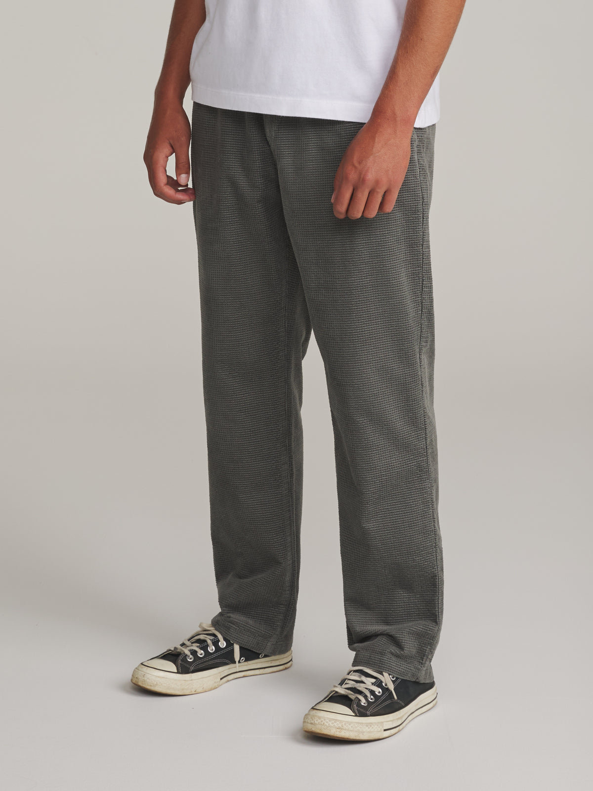 Katin Ward Pant in Graphite - worn on model, side