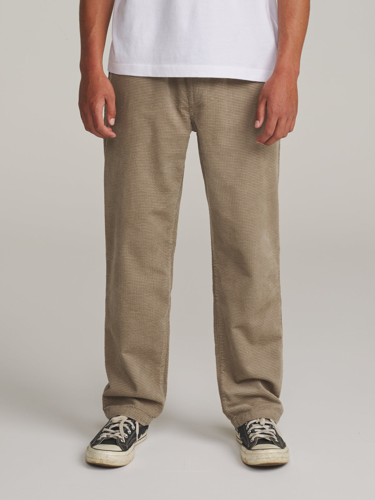 Katin Ward Pant in Khaki - worn on model, front