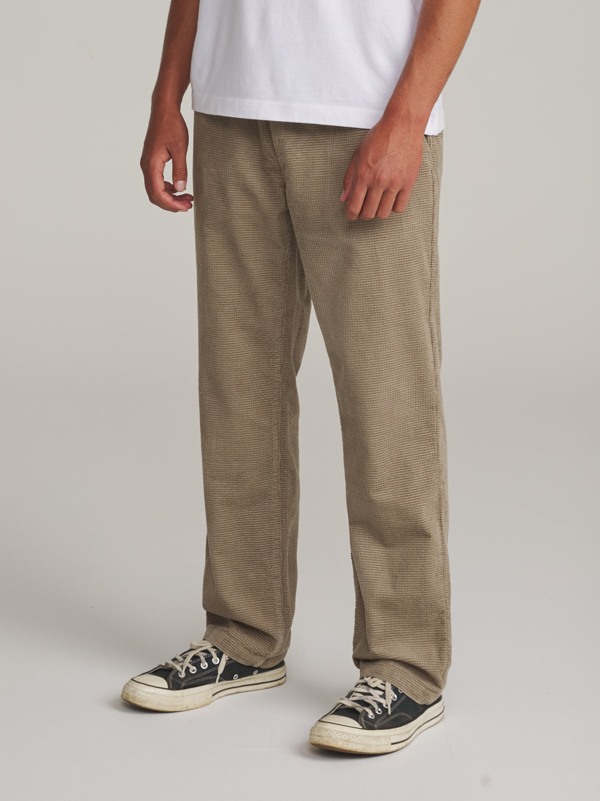 Katin Ward Pant in Khaki - worn on model, side