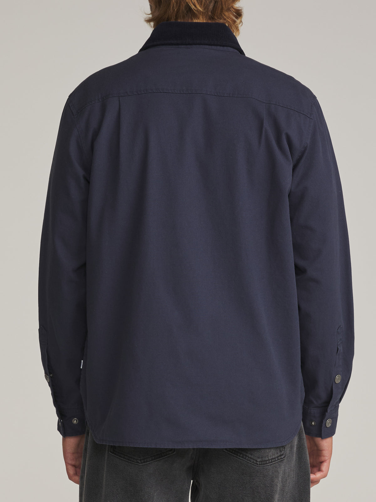 Katin Campbell Shirt Jacket in Indigo - worn on model, back