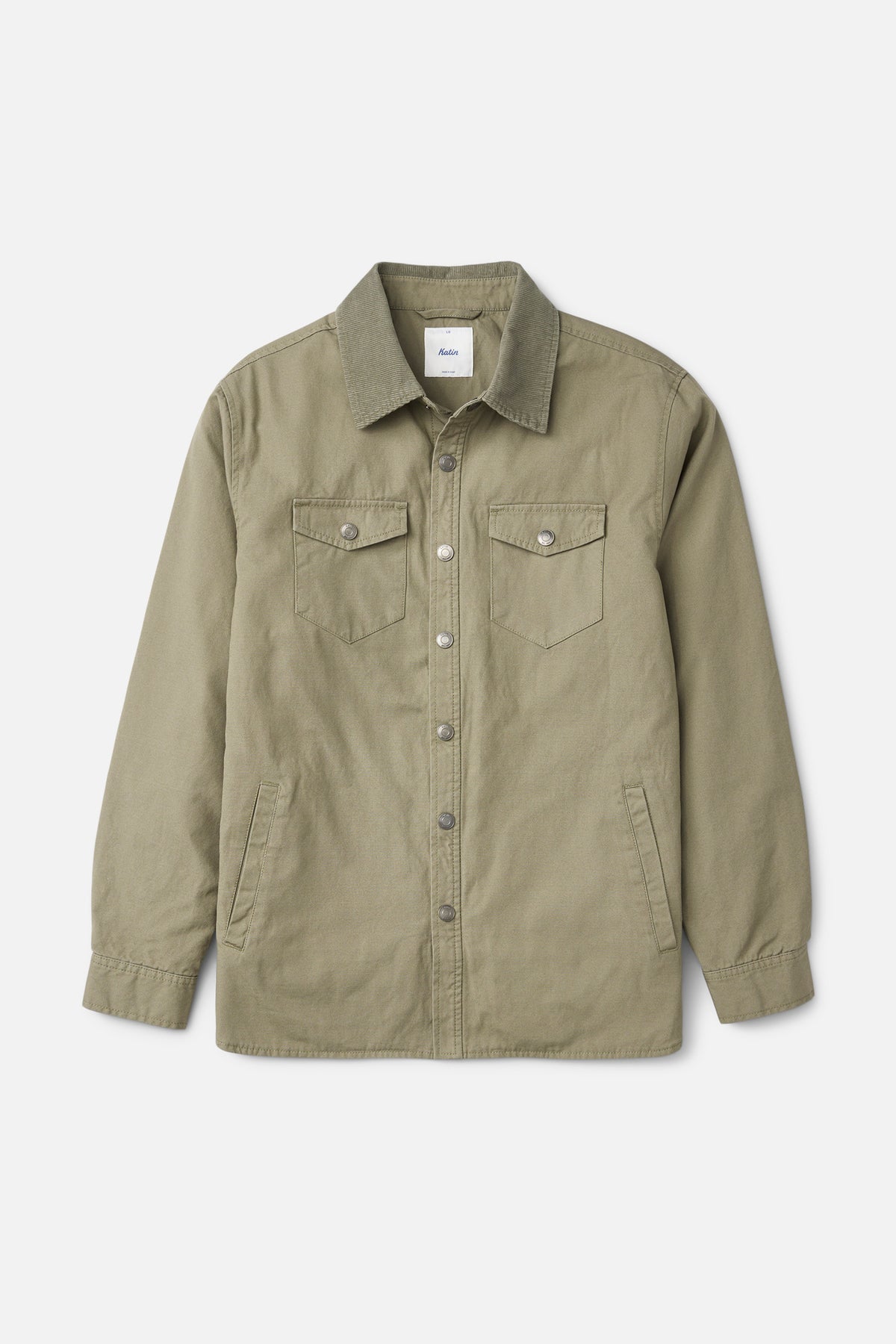 Katin Campbell Shirt Jacket in Olive - front view