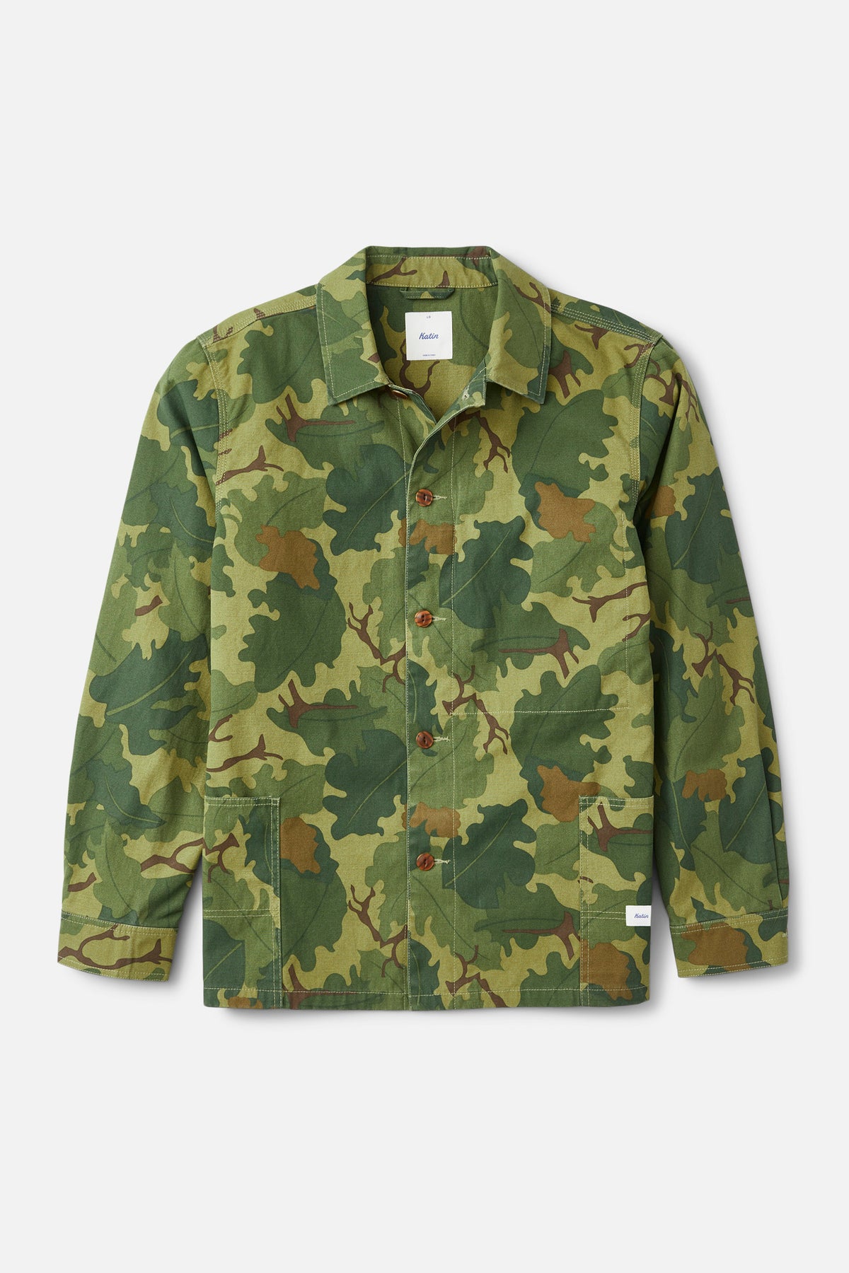 Katin Task Coat in Camo - front view