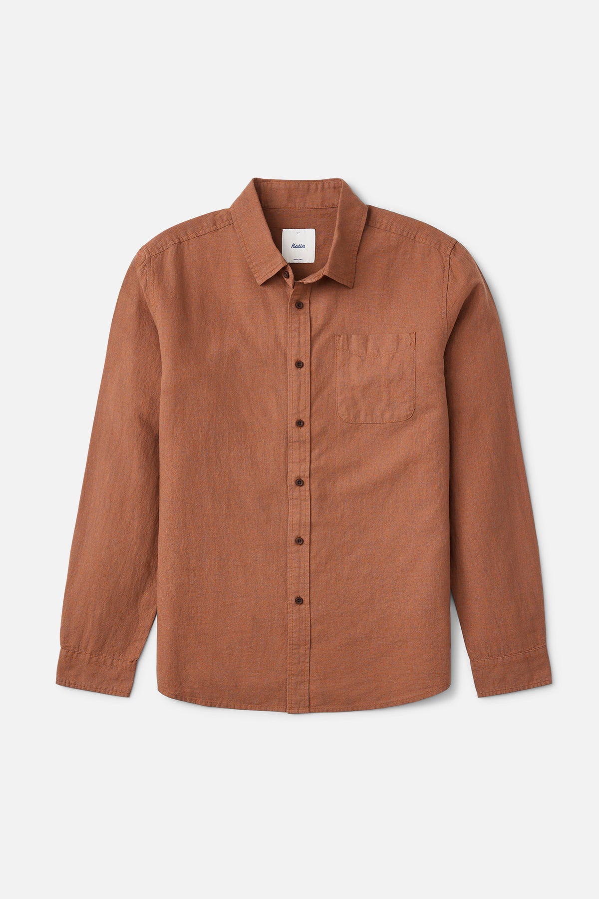 Katin Clyde Shirt in Rust - front view