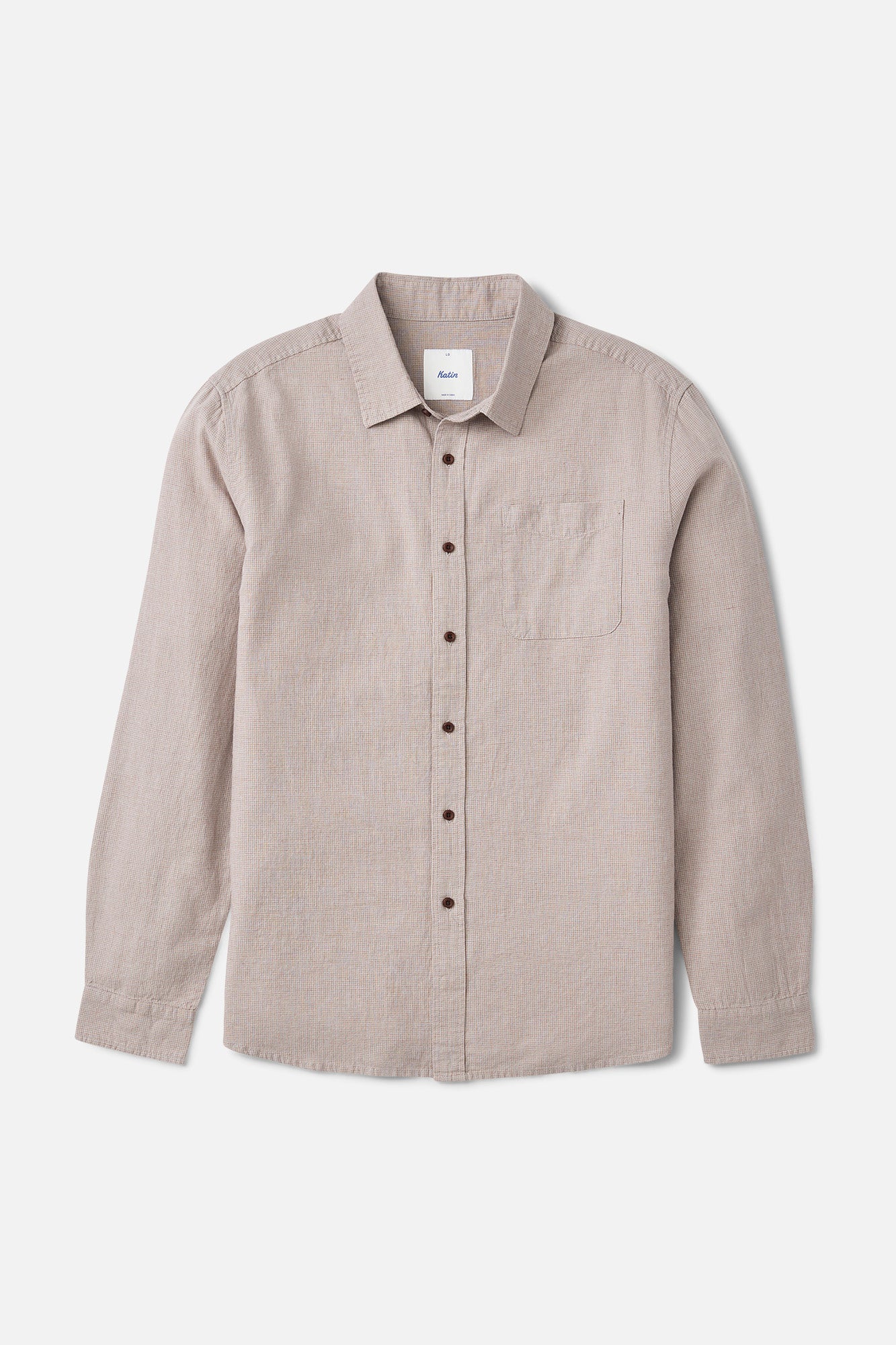 Katin Clyde Shirt in Tan - front view