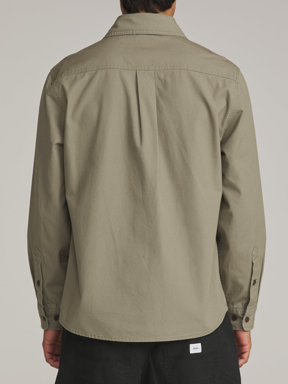 Katin Coast Cpo Shirt in Light Olive - worn on model, back
