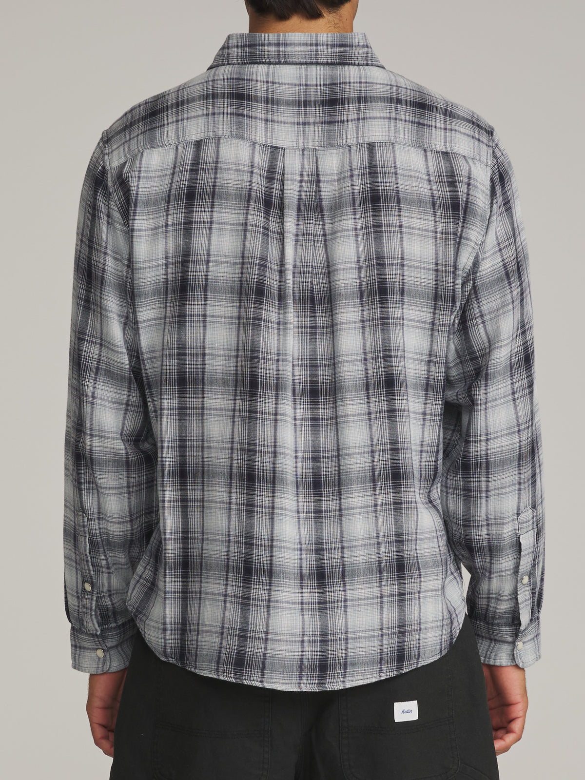 Katin Darren Shirt in Washed Blue - worn on model, back