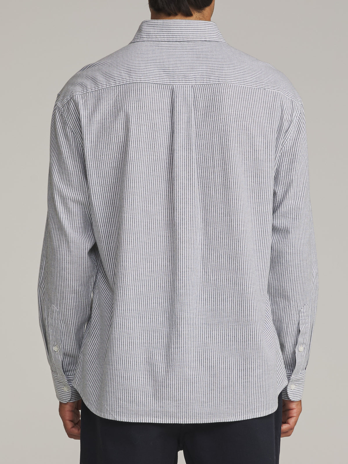 Katin Ezra Ls Shirt in Black - worn on model, back