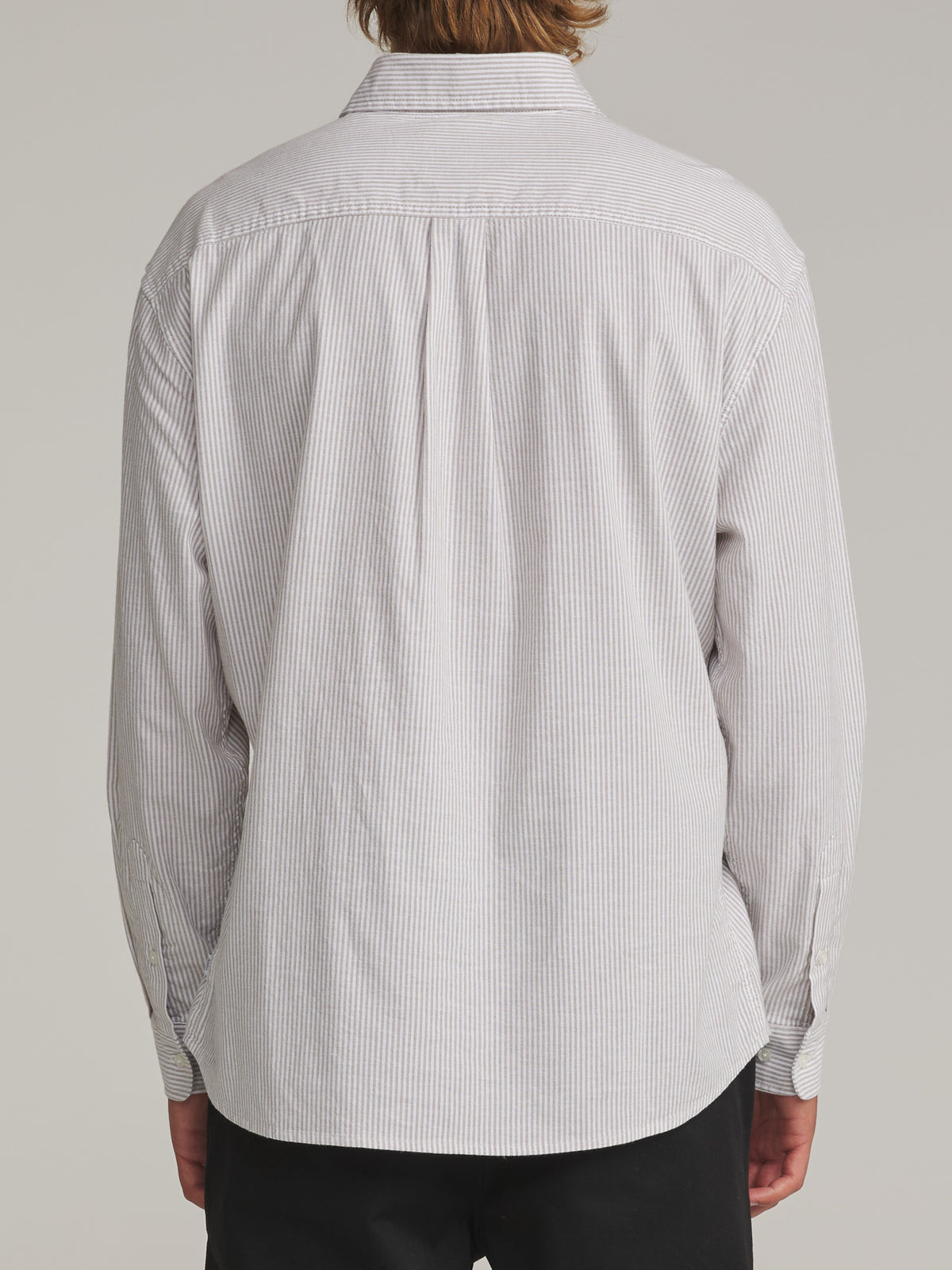 Katin Ezra Ls Shirt in Moss - worn on model, back