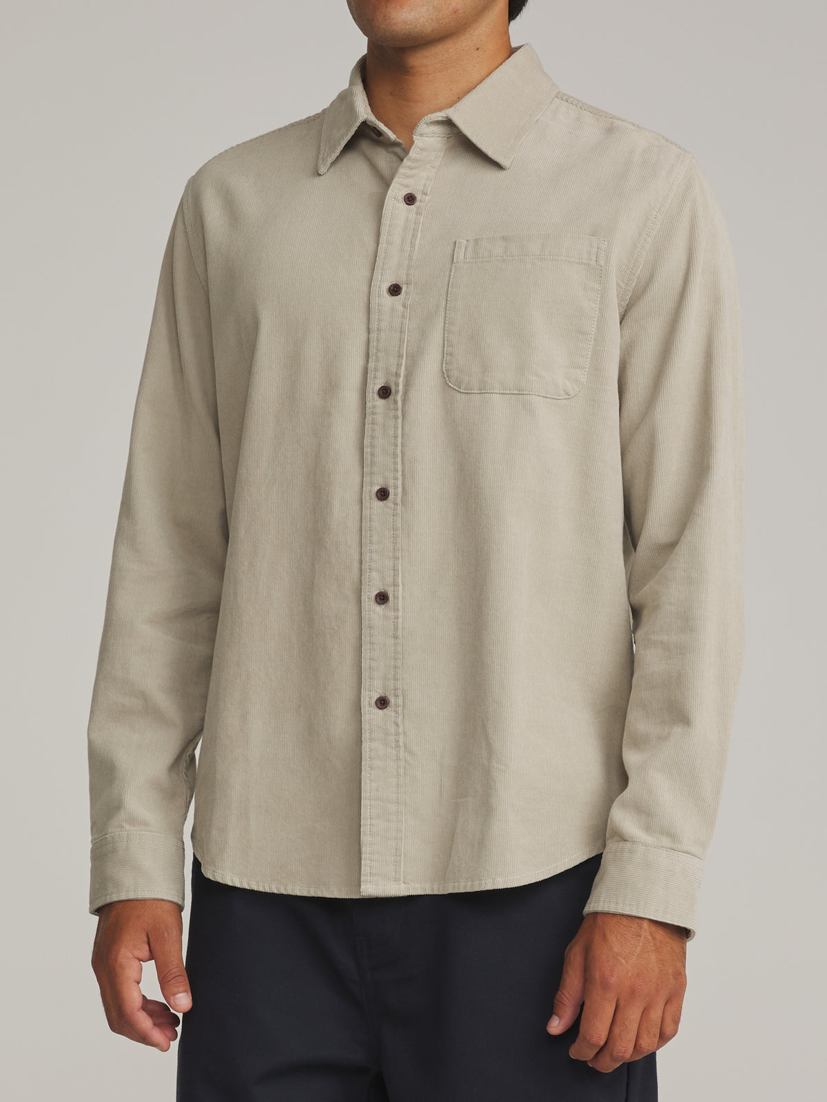 Katin Granada Shirt in Birch - worn on model, side