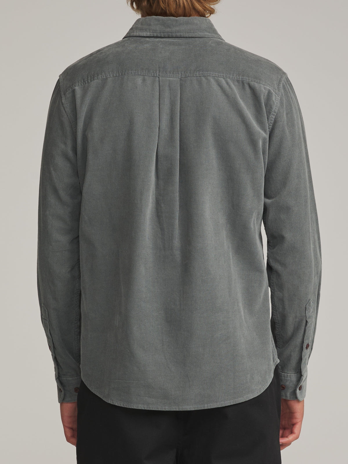 Katin Granada Shirt in Graphite - worn on model, back