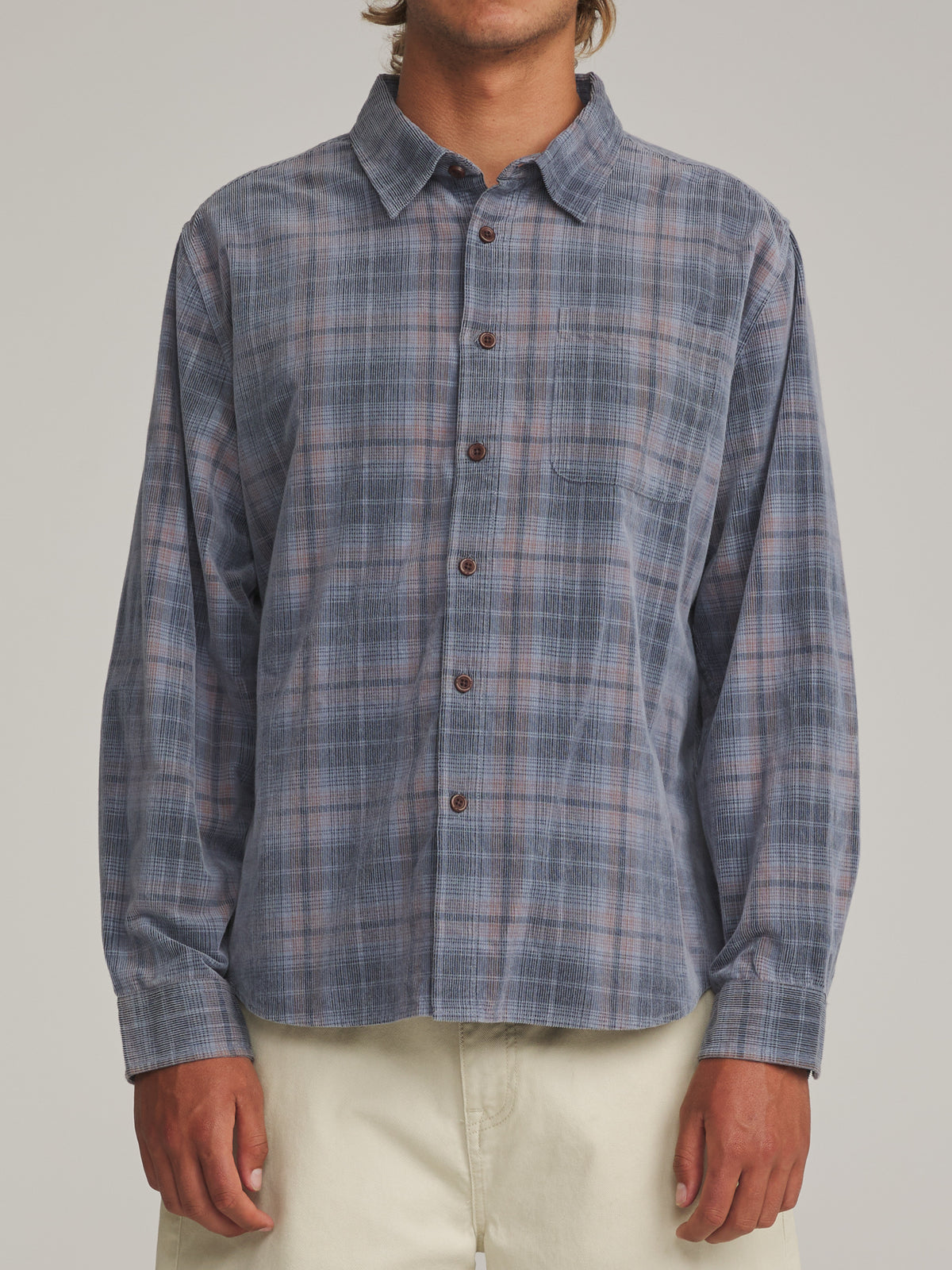 Katin Stevie Shirt in Storm Blue - worn on model, front