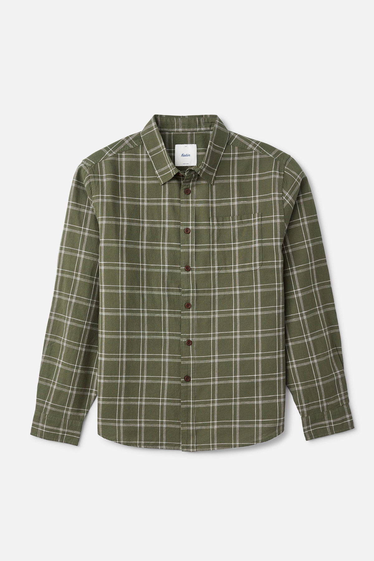 Katin Tack Shirt in Olive - front view