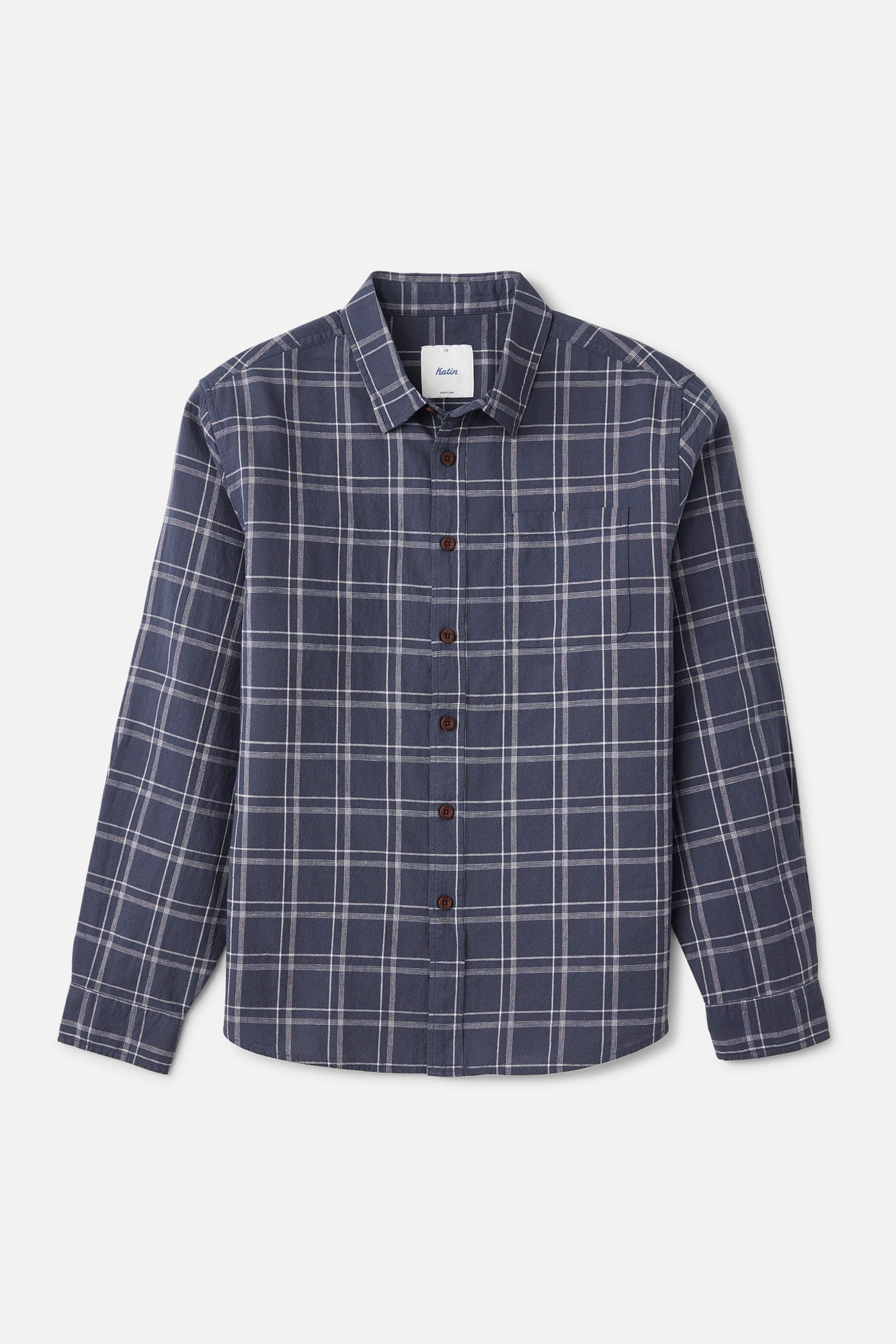 Katin Tack Shirt in Washed Blue - front view