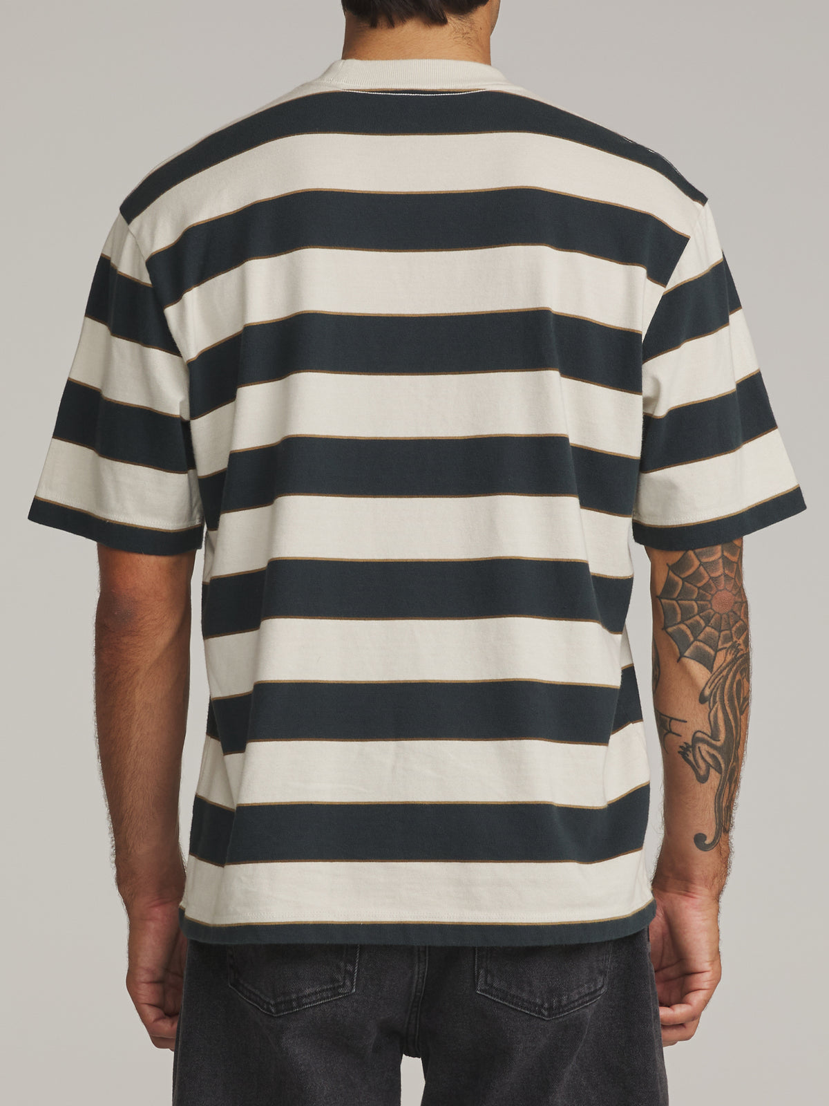 Katin Chip Box Fit Tee in Vapor - worn on model, back