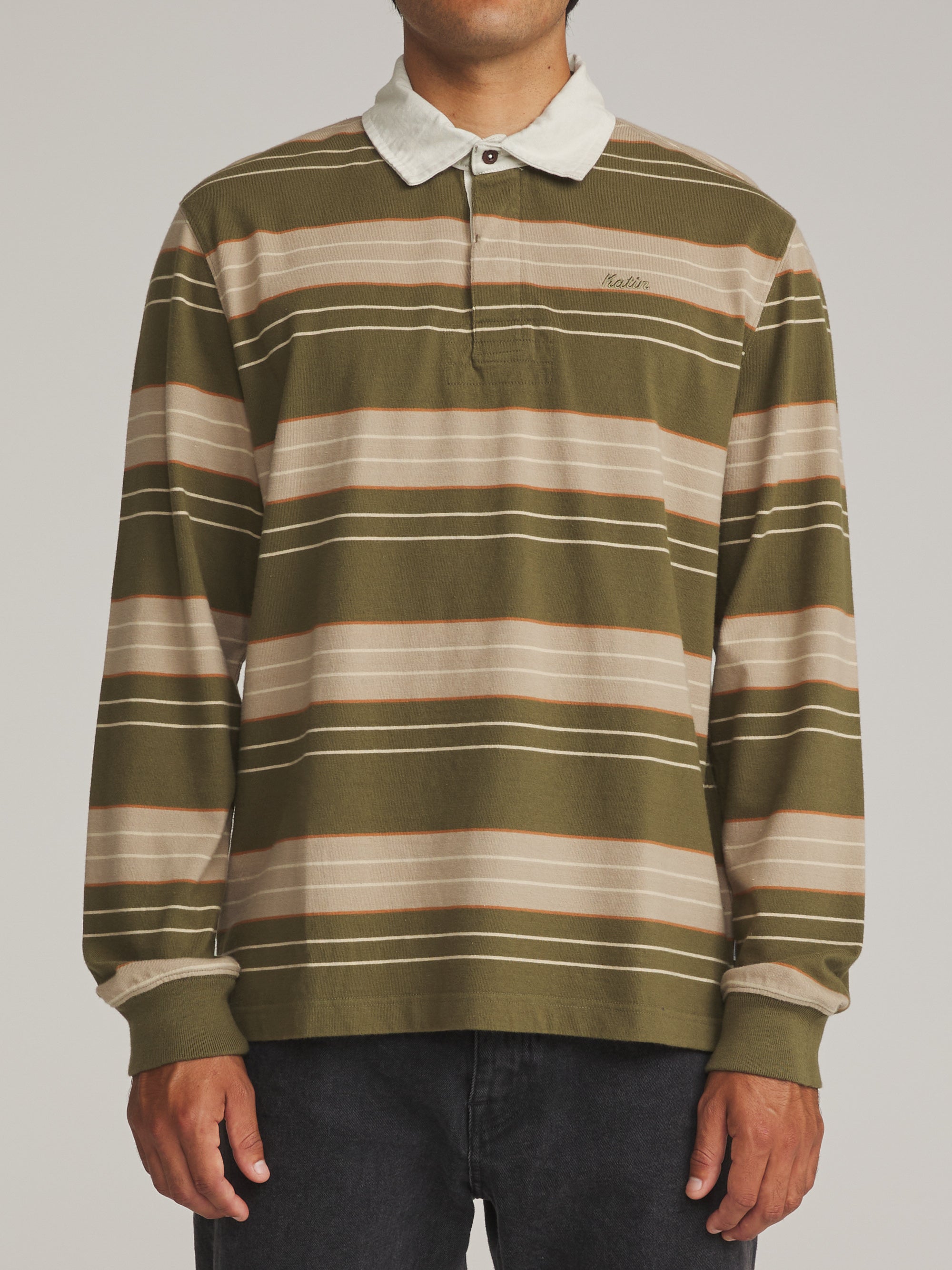 Katin Greg Rugby Polo | Men's Striped Long Sleeve Rugby Shirt