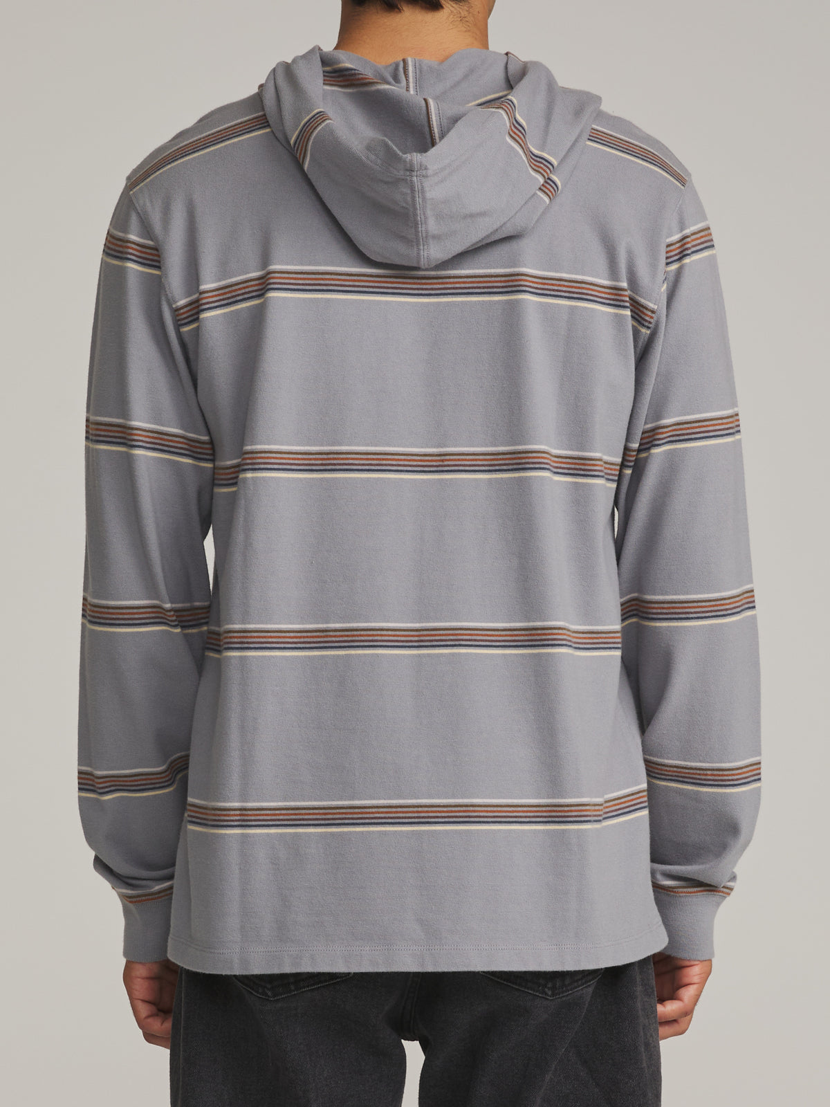 Katin Morris Hide Pullover in Storm Blue - worn on model, back